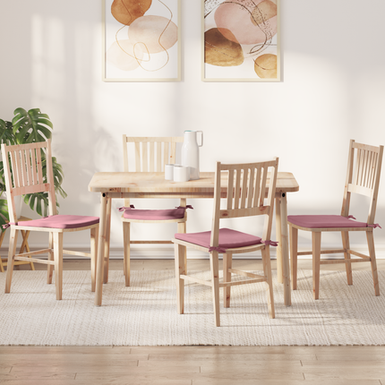 Sittkuddar 4 st Sammet Rosa 40 x 40 x 3 cm