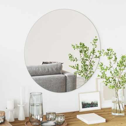 Väggspegel Rund Ø 70 cm härdat glas
