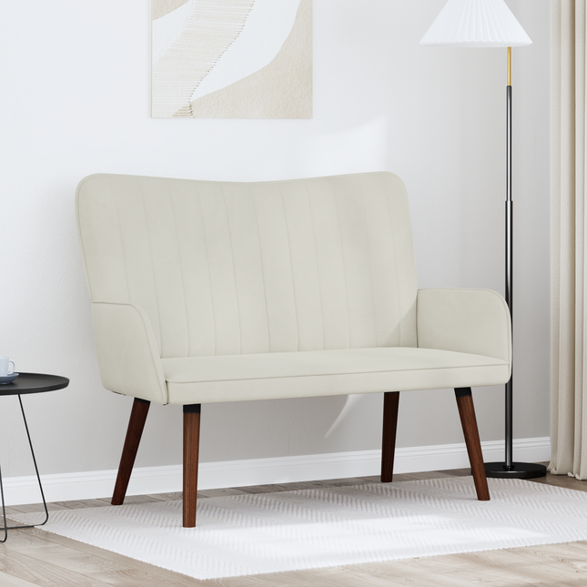 2-sits soffa Gräddvit 115 x 61 x 87 cm Sammet
