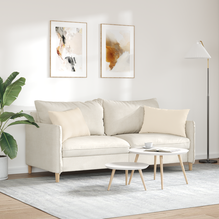 Sofakuddar 2 pcs Beige 60 x 40 cm tyg