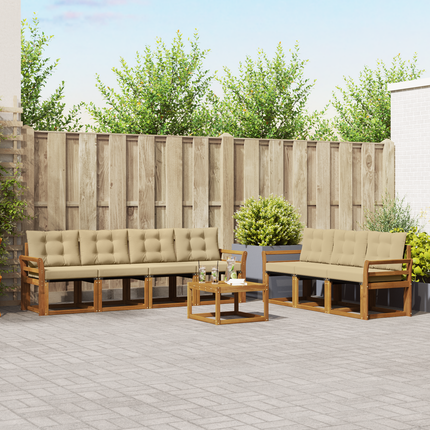 Utomhussoffset 8 st Naturlig och Beige