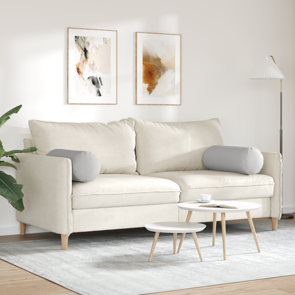 Bolsterkuddar 2 st tyg Moln Grå Ø 25 x 70 cm