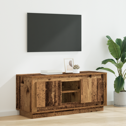 TV-skåp 102 x 35 x 45 cm Gammalt trä Konstruerat trä