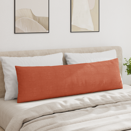 Sofakuddar 2 pcs Röd orange 145 x 40 cm Kordread tyg