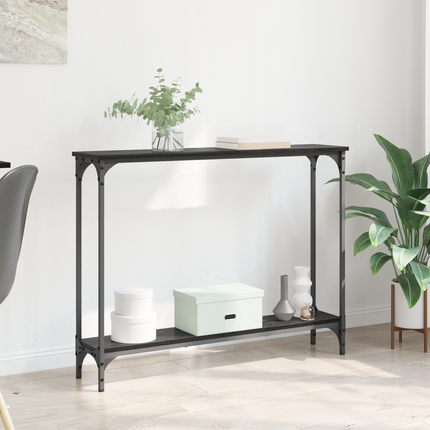 Konsolbord Svart Ek 100 x 22,5 x 75 cm Konstruerat trä