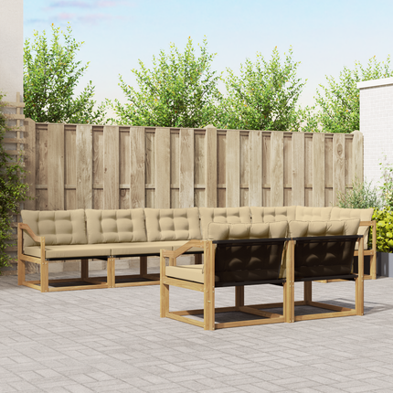 Utomhussoffset 8 st Vit och Beige