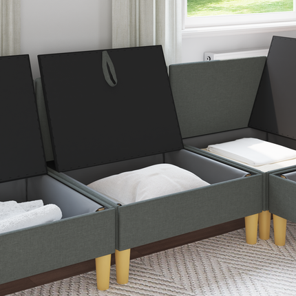 Soffa med förvaring Tyg