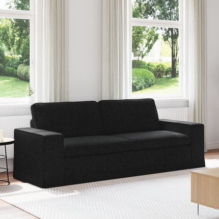 Soffa Svart 222 x 80 x 82 cm tyg
