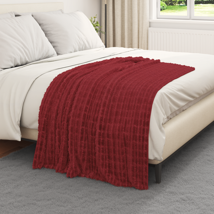 Kastfilt Bordeaux Röd 150 x 130 cm Fleece