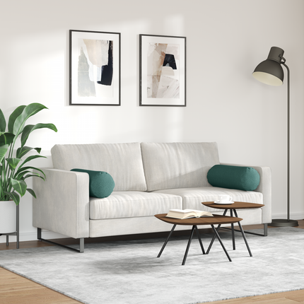 Bolsterkuddar 2 pcs Mörkgrön Ø 25 x 70 cm tyg