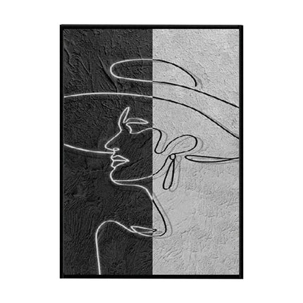 Lady Portrait Picture Art Unframed Canvas Handmade Oil Painting Murals Wall Art Hand Painted Home Goods Unframe Decoration