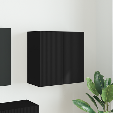 TV Vägghylla 59,5 x 31 x 60 cm Svart Konstruerat trä
