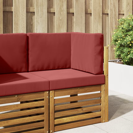 Utomhus Soffa Kudde Polyester Vinröd 60 x 60 x 8 cm