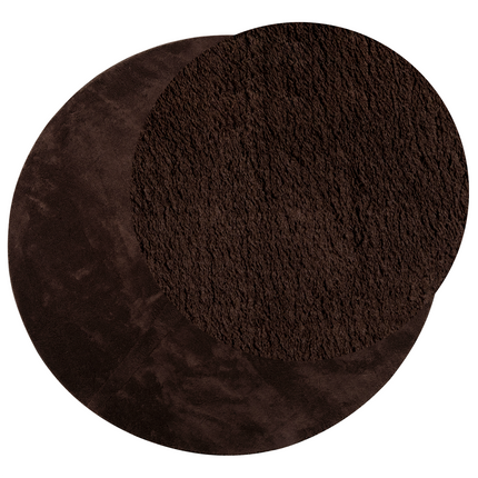 Mellanhög mjuk och tvättbar matta HUARTE Brun Ø 80 CM Polyester