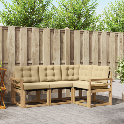 Utomhussoffset 4 st Vit och Beige