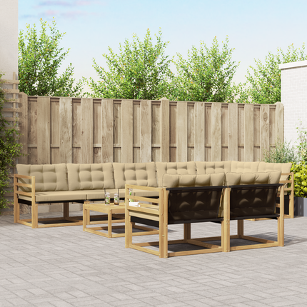 Utomhussoffset 9 st Vit och Beige