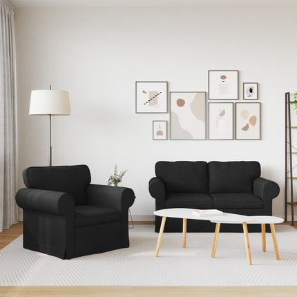 Soffset 2 st Svart tyg