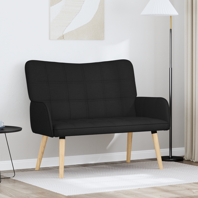 2-sits soffa Svart 115 x 61 x 87 cm Tyg