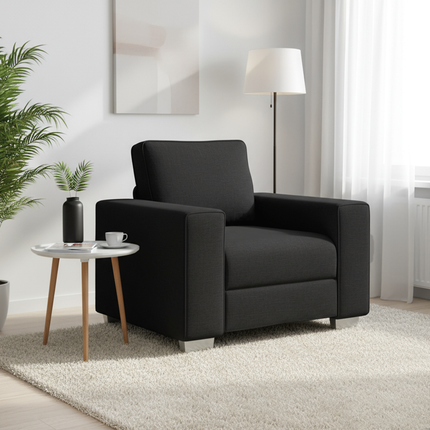 Soffstol Svart 100 cm tyg