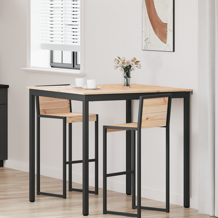 Barbord Naturfärg 110 x 110 x 105 cm Massiv furu