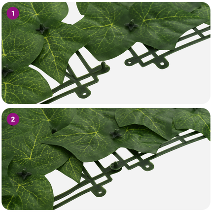 Balkongskärm med löv Grön 600 x 75 cm Polyeten och tyg