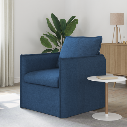 Soffa Blå 75 x 82 x 85 cm tyg