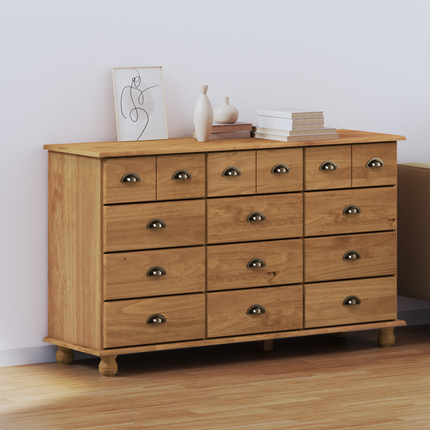 Kista av lådor ASKIM Brun 79 x 40 x 133,5 cm Massiv furu