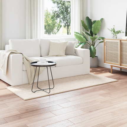 Områdesmattor Rektangulär SIROLO Beige 150 x 80 cm Polyester
