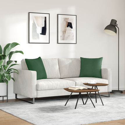 Sofakuddar 2 pcs Mörkgrön 50 x 50 cm Kordread tyg
