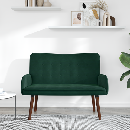 2-sits soffa Mörkgrön 115 x 61 x 87 cm Sammet