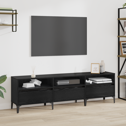 TV-skåp Svart Ek 150 x 30 x 45 cm Konstruerat trä och järn