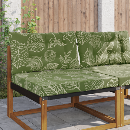Utomhus Soffa Kudde Polyester Bladdesign 80 x 68,5 x 8 cm