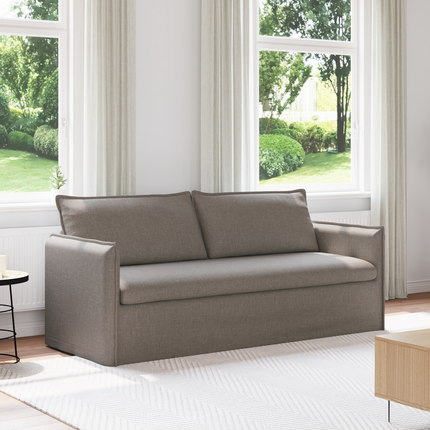 Soffa Taupe 196 x 82 x 85 cm tyg