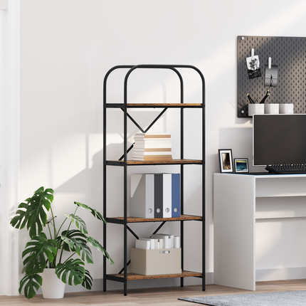 Hyllsystem 4 nivåer 60 x 30 x 146 cm Konstruerat trä