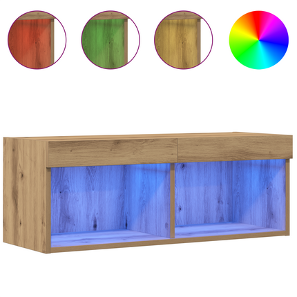 TV-bänkset 80 x 30 x 30 cm artisan ek Konstruerat trä