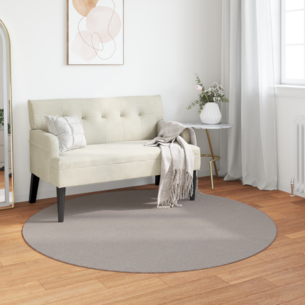 Områdesmattor Rund LUGO Kräm och Taupe Ø 200 CM Polyester