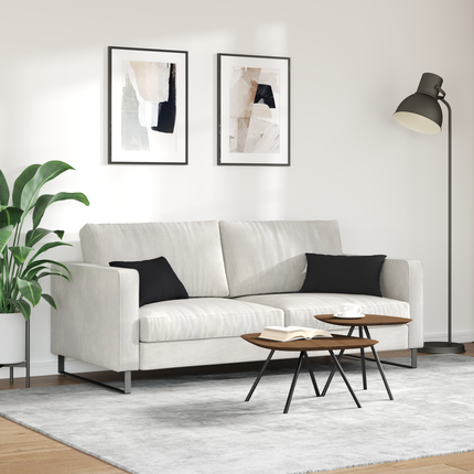 Sofakuddar 2 pcs Svart 50 x 30 cm tyg