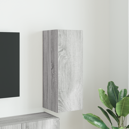 TV Vägghylla 30 x 31 x 80 cm Grå Sonoma Konstruerat trä