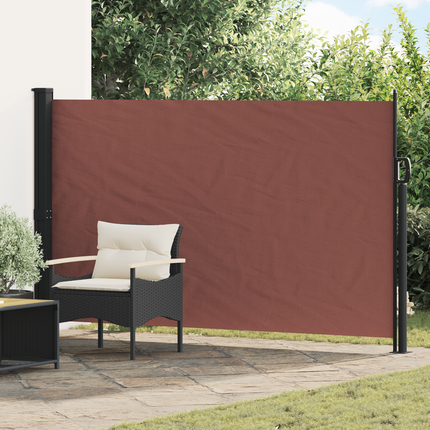Utfällbar sidomarkis Brun 300 x 170 cm Polyester