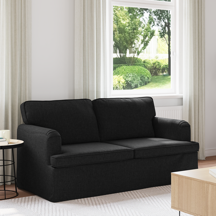 Soffa Svart 162 x 80 x 85 cm tyg