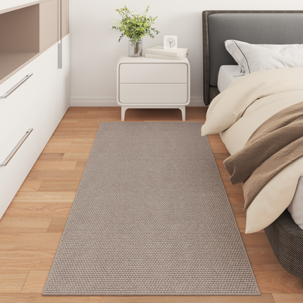 Områdesmattor Rektangulär LUGO Taupe 80 x 150 cm Polyester