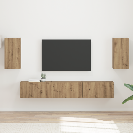 TV-bänkset 5 st Artisan Ek Konstruerat trä