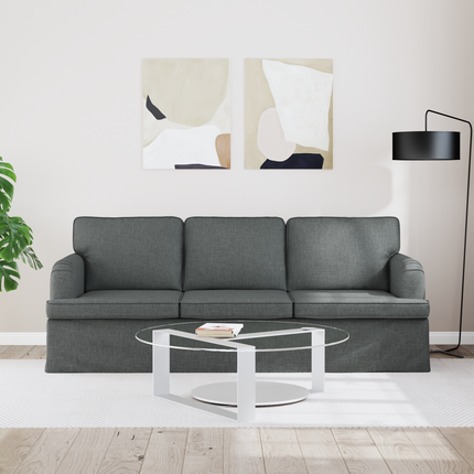 Soffa Mörkgrå 201 x 80 x 85 cm tyg