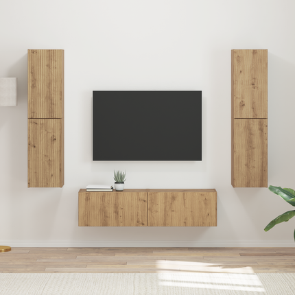 TV-bänkset 6 st Artisan Ek Konstruerat trä