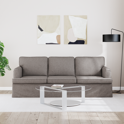 Soffa Taupe 201 x 80 x 85 cm tyg