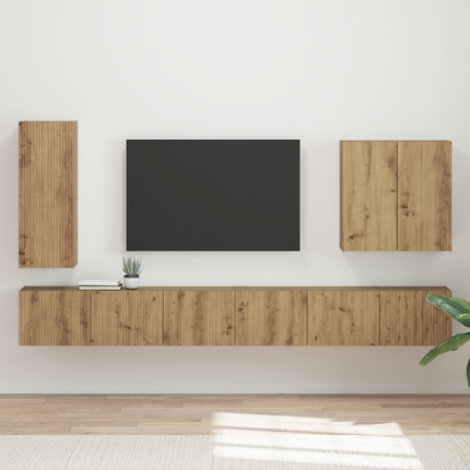 TV väggskåp set 6 st Artisan Ek