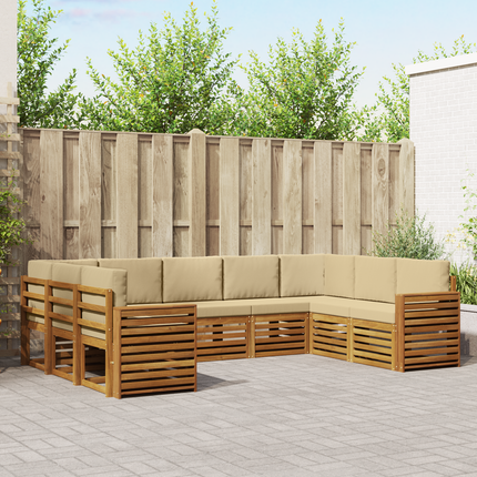 Utomhussoffset 9 st Naturlig och Beige