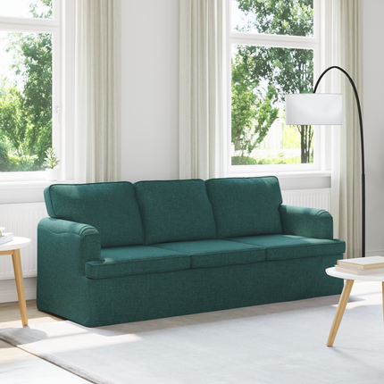 Soffa Mörkgrön 201 x 80 x 85 cm tyg