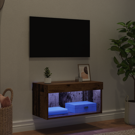 TV-bänkset 60 x 30 x 30 cm Gammalt trä Konstruerat trä