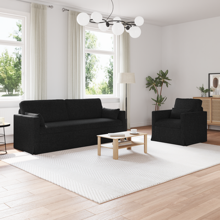 Soffset 2 st Svart tyg